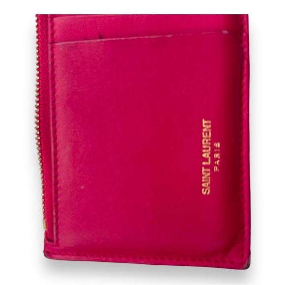 Saint Laurent Pink Wallet with Gold Accents - Picture 2 of 5